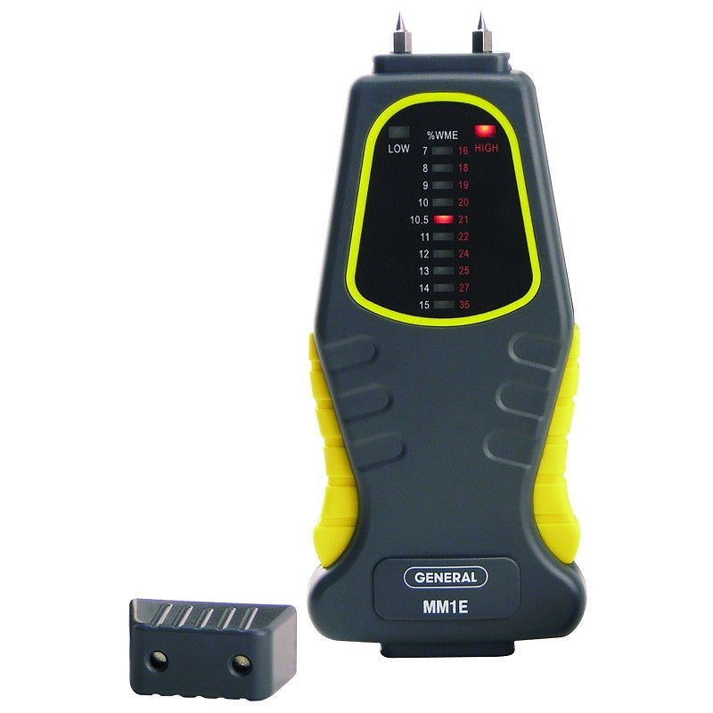 General MM1E Moisture Meter, 7 to 15% WME Low, 16 to 35% WME High, 0.1 % Accuracy, LED Display