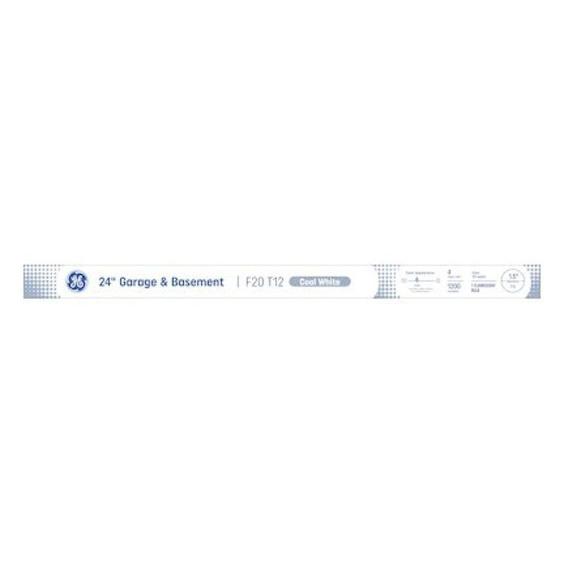 GE 80046 Light Bulb, 20 W, T12 Lamp, G13 Medium Lamp Base, 1200 Lumens, 4100 K Color Temp, 9000 hr Average Life (Pack of 6)