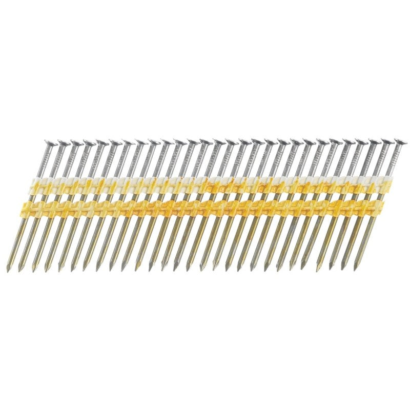Senco KD27APBSN Series Collated Nail, Plastic Strip Collation, 3 in L, Steel, Bright Basic