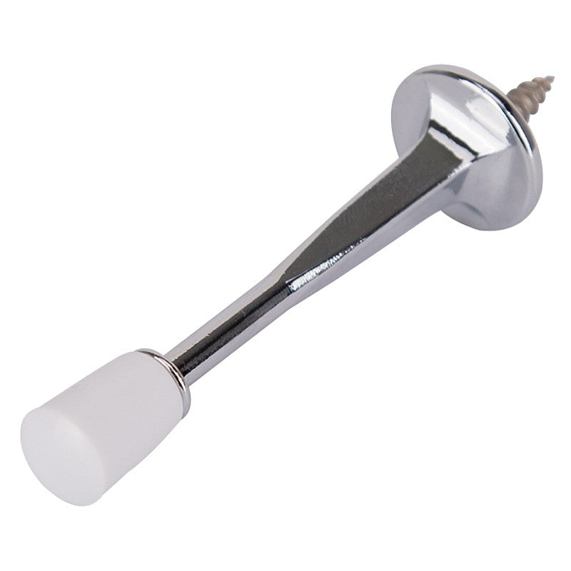 ProSource H20-Z022C-PS Heavy-Duty Rigid Door Stop, 15/16 in Dia Base, 3-1/8 in Projection, Die-Cast Zinc & Plastic