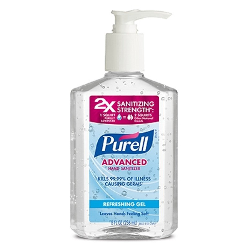 Purell 4102-12-S Advanced Hand Sanitizer, Citrus, Clear, 8 oz, Pump Bottle (Pack of 12)