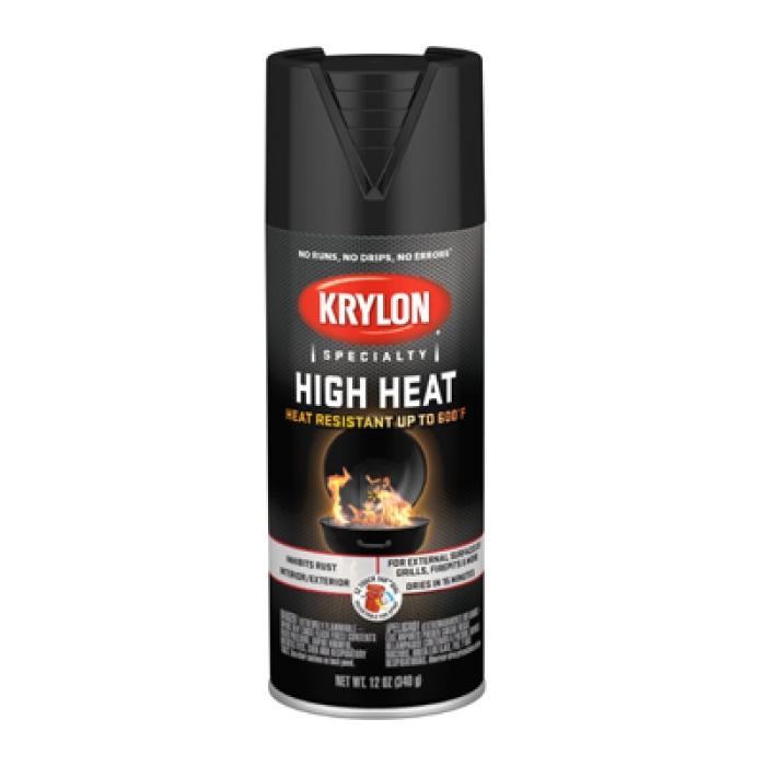 Krylon K01618777 Spray Spray Paint, Satin, Black, 12 oz, Aerosol Can