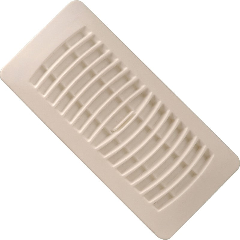 Imperial RG1478 Floor Register, 10 in W Duct Opening, 4 in H Duct Opening, Polystyrene, Almond