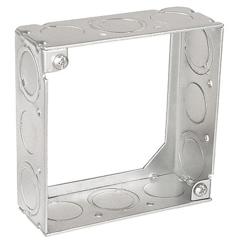 Southwire 53151-S-UPC Extension Ring, 4 in L, 12-Knockout, Steel, Silver, Galvanized