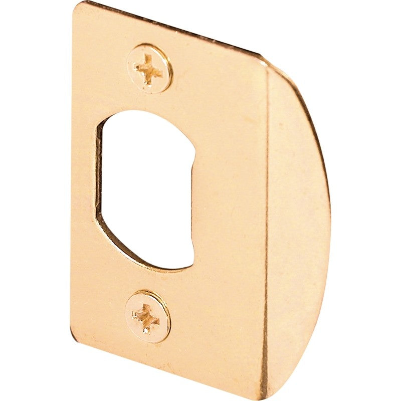 Defender Security E 2307 Door Strike Plate, 2-1/4 in L, 1-7/16 in W, Steel, Brass, 1/PK