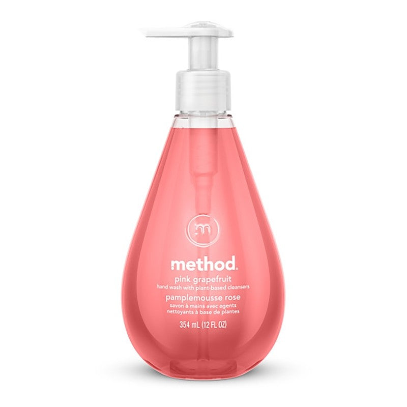 method 39 Gel Hand Wash, Gel, Pink, Pink Grapefruit, 12 oz Bottle