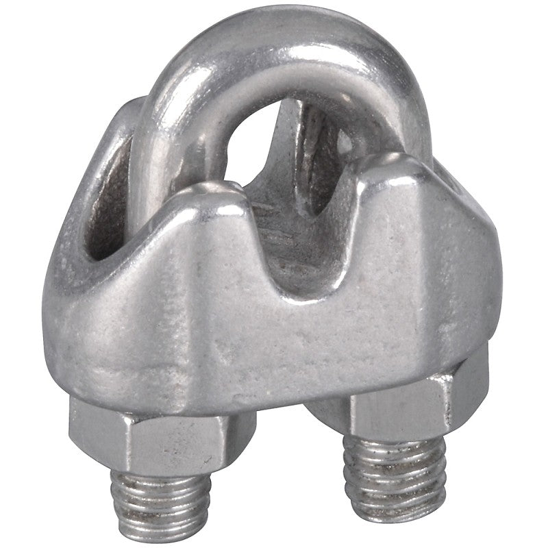 National Hardware 4230BC Series N830-312 Wire Cable Clamp, 1/8 in Dia Cable, 7/8 in L, Malleable Iron