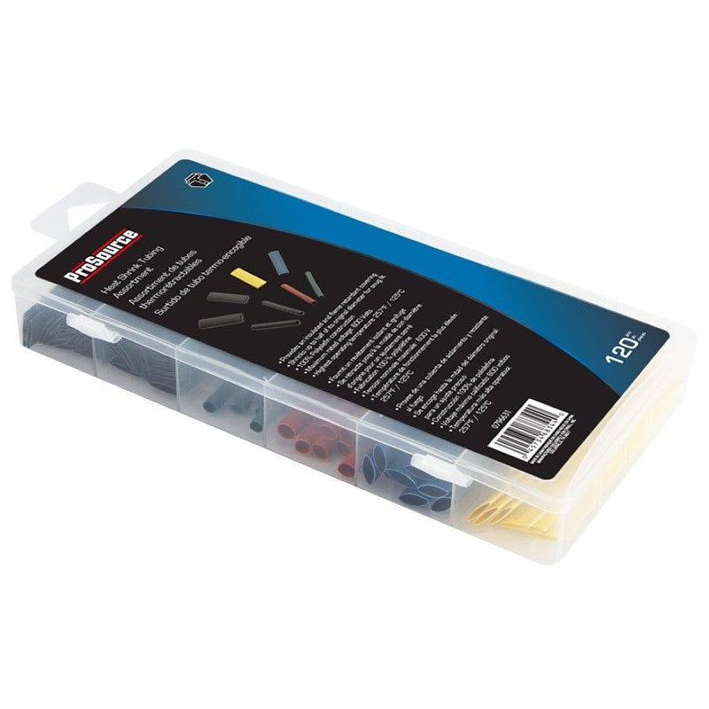 ProSource 60240 Heat Shrink Tubing Assortment, 5/32, 3/16, 9/32, 5/16 in Dia, 1-3/4 in L, Polyolefin