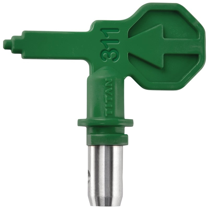 Titan 353-311 Paint Spray Tip, 6 to 8 in W Fan, Green, 0.011 in Tip, Carbide