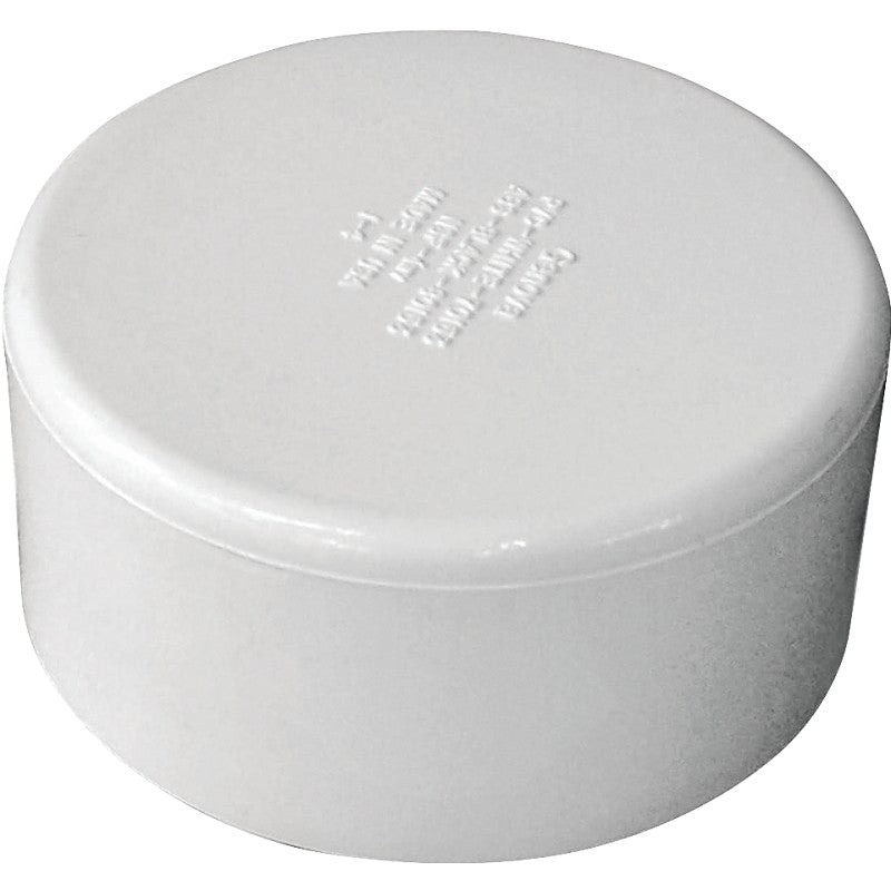Canplas 193083S Pipe Cap, 3 in, Hub, PVC, White