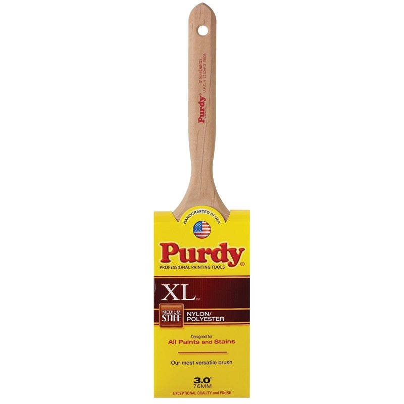 Purdy 100330 Trim Brush, 3 in W, Nylon/Polyester Bristle, Fluted Handle