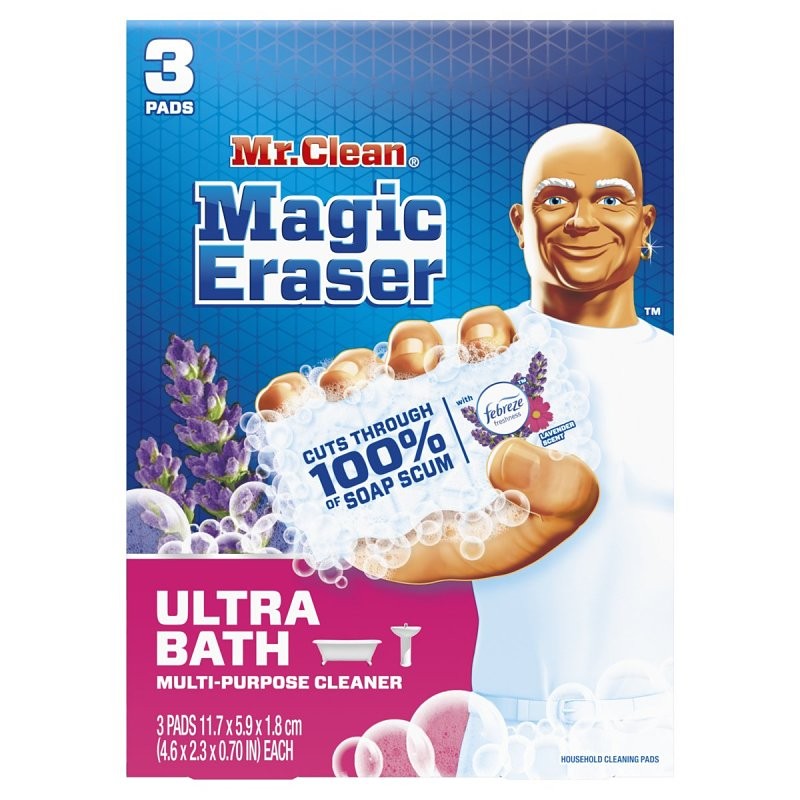 Mr Clean Magic Eraser Ultra Bath Series 030772128299 Multi-Purpose Cleaner, Sponge, Lavender