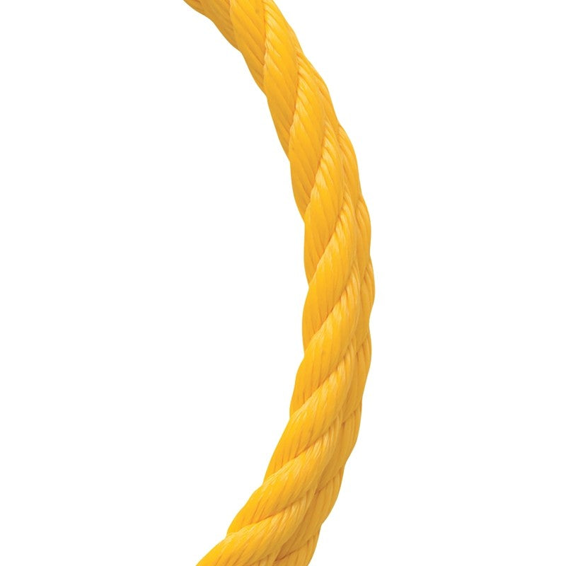 Baron 54210 Rope, 3/8 in Dia, 400 ft L, Polypropylene, Yellow