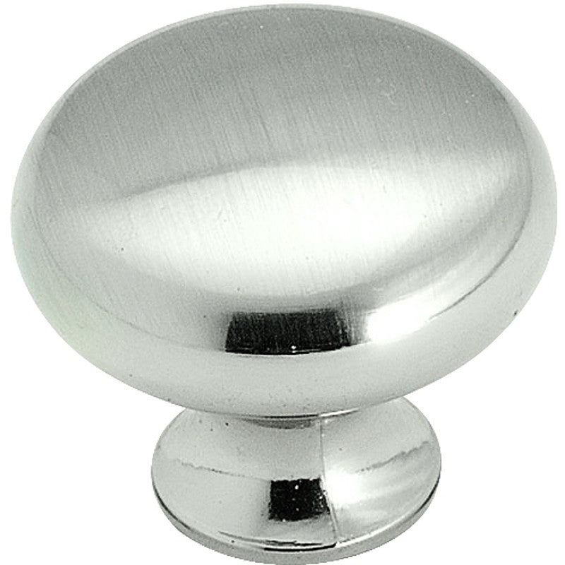 Amerock BP853G9 Cabinet Knob, 1 in Projection, Zinc, Sterling Nickel