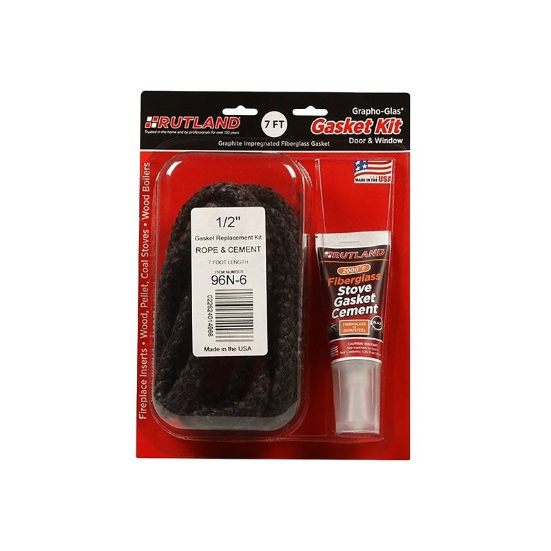 Rutland Grapho-Glas 96N-6 Replacement Gasket Kit, 1/2 in, 7 in L Tube