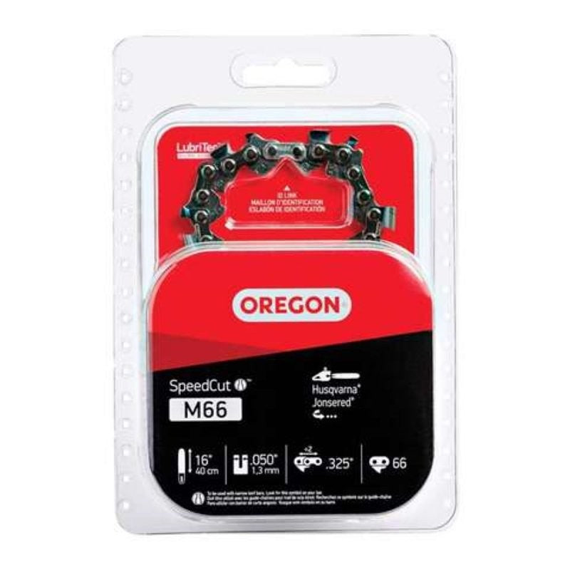 Oregon Micro-Lite M66 Chainsaw Chain, 16 in L Bar, 0.05 Gauge, 0.325 in TPI/Pitch, 66-Link