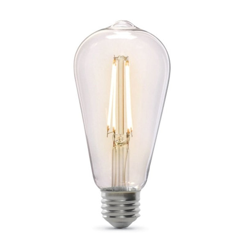 Feit Electric DUSK TO DAWN Series ST19CL950CA/DD/FILED LED Light Bulb, ST19 Lamp, 60 W Equivalent, E26 Medium Lamp Base