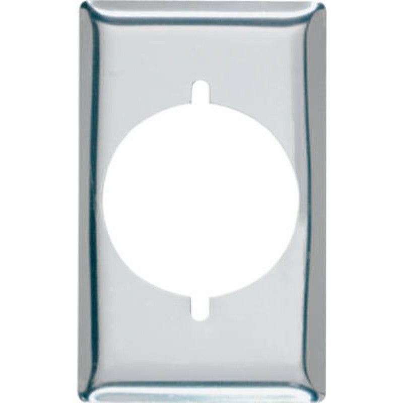 Legrand S384CCC10 Single Receptacle Wallplate, 7.8 in L, Standard, 1-Gang, Metal, Silver, Chrome, Wall