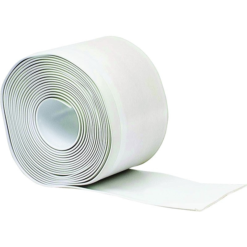 M-D 93203 Wall Base, 20 ft L, 4 in W, Vinyl, White