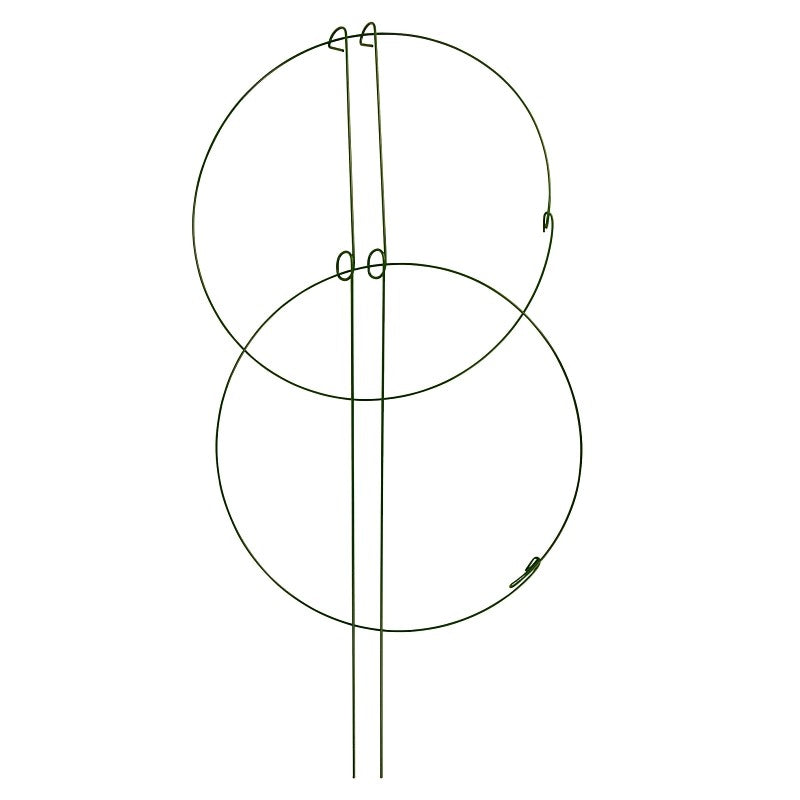 Gardener's Blue Ribbon DRPS1836 Ring Support, 36 in L, 1/8 in Dia, Steel, Green, Powder Coated