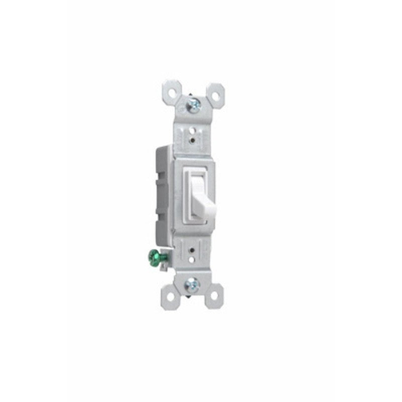 Legrand TradeMaster 660WGU Framed Toggle Switch, 15 A, 120 V, Thermoplastic Housing Material, White
