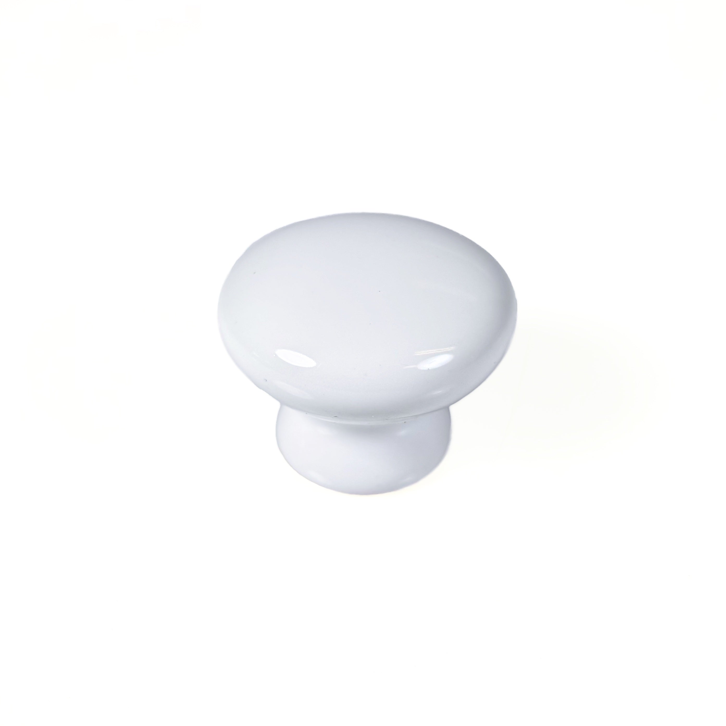 Porcelain Cabinet Knobs 1-5/16 Inch White 2 Pack