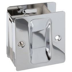 Passage Notched Pocket Door Pull Solid Brass Polished Chrome (POS)