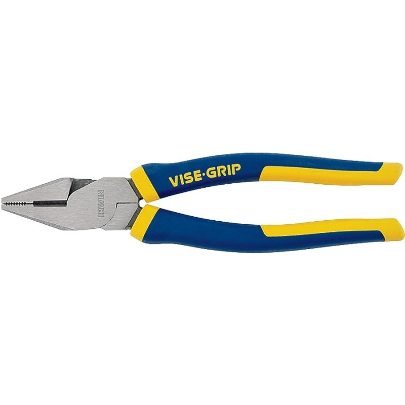 Irwin 2078208 Lineman's Plier, 8 in OAL, Cushion Grip Handle, 1-3/16 in W Jaw, 1-15/32 in L Jaw