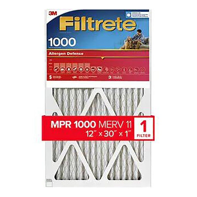 Filtrete AL42-4 Air Filter, 12 in L, 30 in W, 11 MERV, 1000 MPR, Polypropylene Frame (Pack of 4)