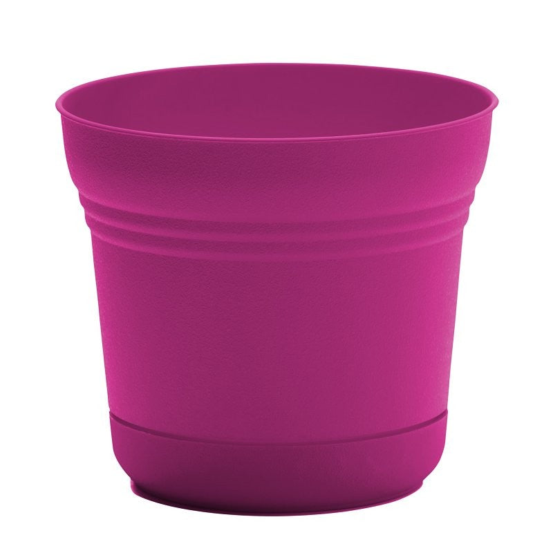 Bloem Saturn Series SP1015 Planter, 10 in Dia, Fuchsia