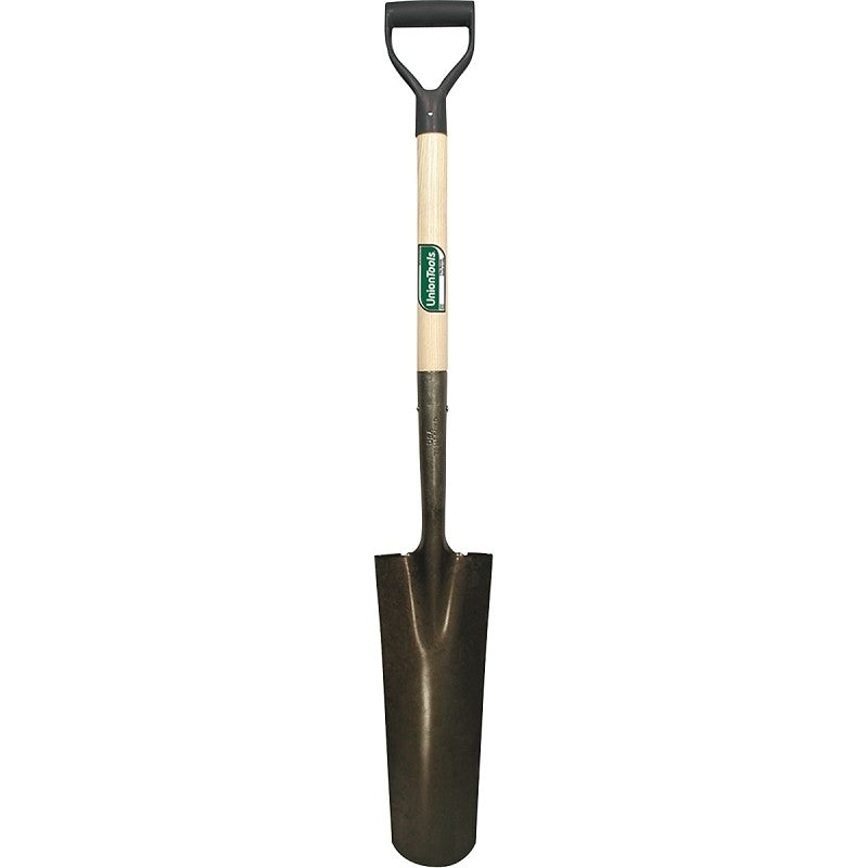 UnionTools 47108 Drain Spade Shovel, 6 in W Blade, Steel Blade, Hardwood Handle, D-Shaped Handle, 27 in L Handle
