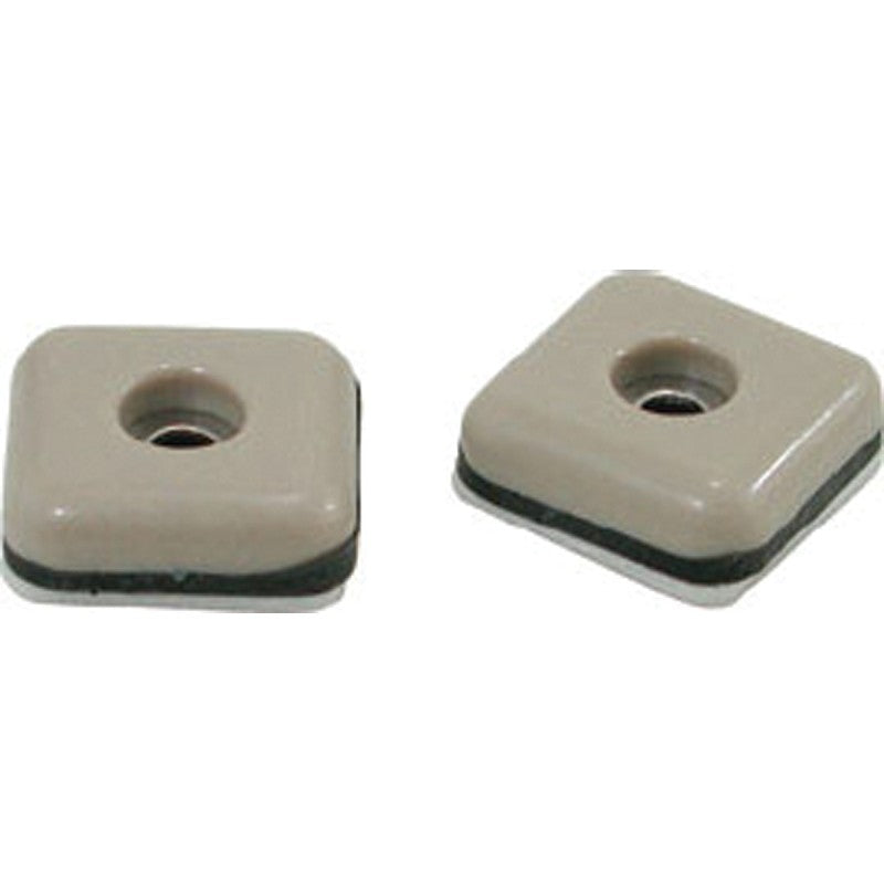 Shepherd Hardware 9240 Furniture Pad, Square, 1 in Dimensions, 75 lb, Polyethylene, Tan, 8/PK