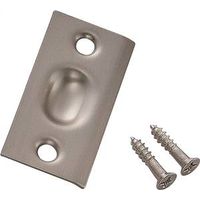 Square Corner Strike Plate Satin Nickel on Solid Brass
