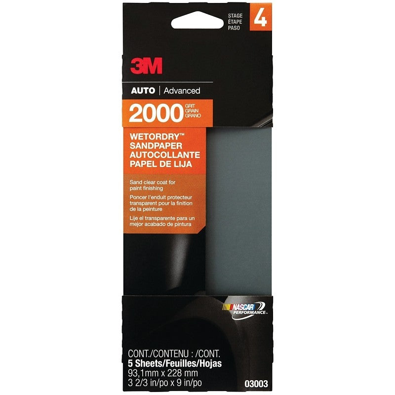 Bondo Wetordry 03003 Automotive Sandpaper, 2000 Grit