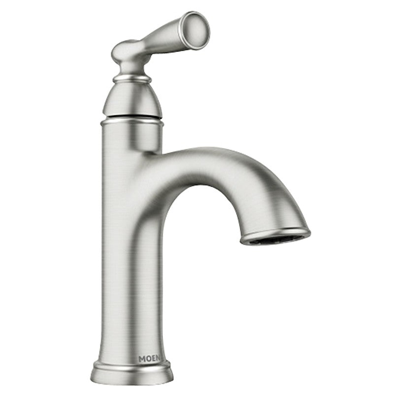 Moen Banbury Series 84945SRN Bathroom Faucet, 1.2 gpm, 1-Handle, Zinc, Spot Resist Brushed Nickel, Lever Handle