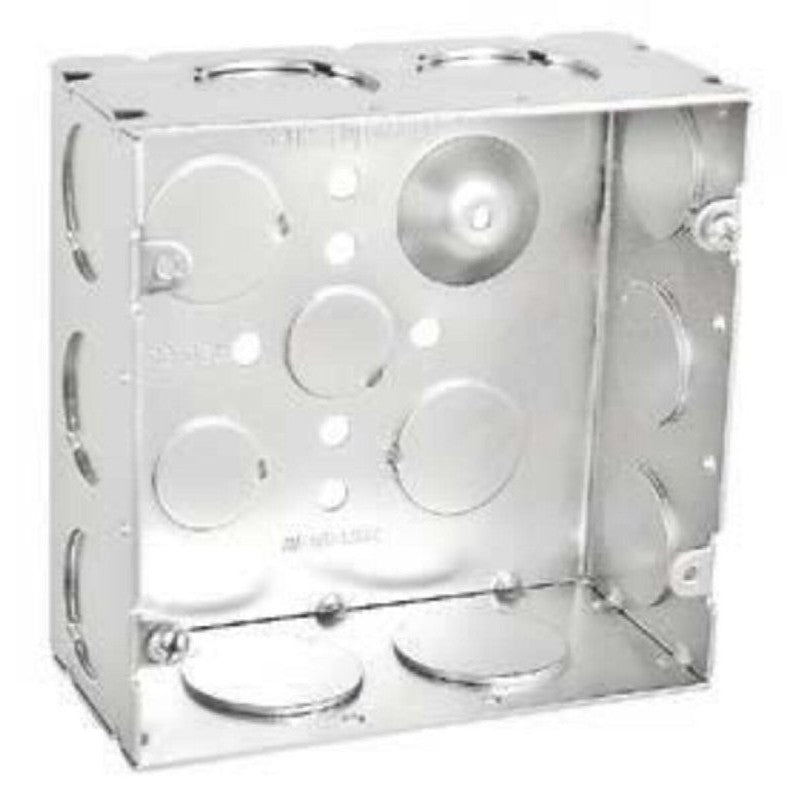 Southwire 72171-3/4-1W-UPC Welded Junction Box, 2-Gang, 14-Knockout, 1/2, 3/4, 1 in Knockout, Steel, Silver