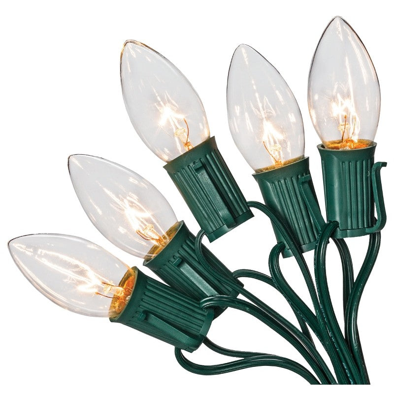 Santas Forest 03221/U00Z142A Light Set, 120 V, 175 W, 25-Lamp, C9 Lamp, Clear Lamp, 3000 hr Average Life