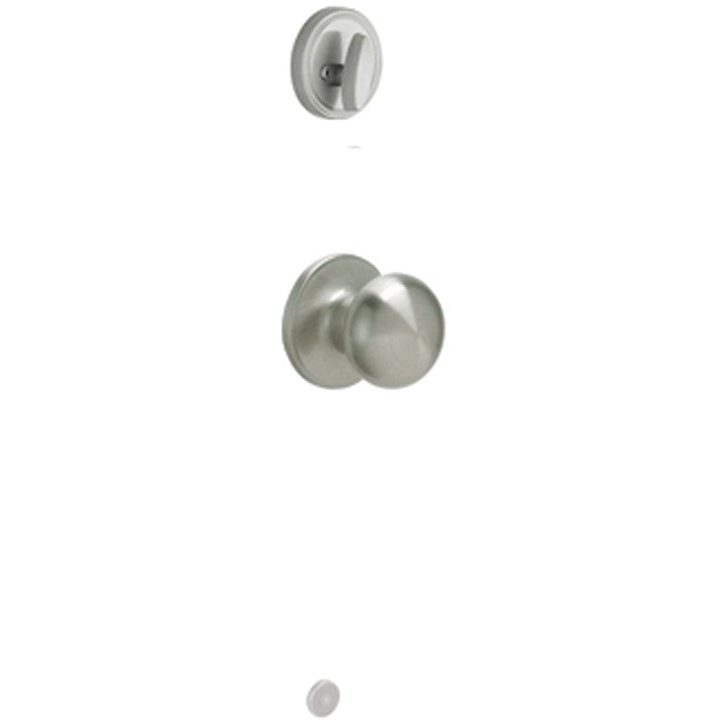 Schlage J Series JH59STR619 Passage Knob, Stratus, 2-3/4 in Dimensions, Metal, Satin Nickel, 2-3/8, 2-3/4 in Backset