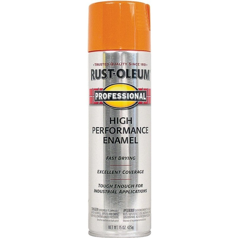 Rust-Oleum 7555838 Safety Spray Paint, Gloss, Safety Orange, 15 oz, Can