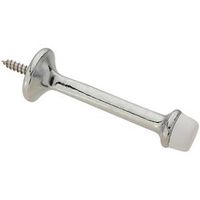 Heavy Cylinder Door Stops 3 Inch Chrome 2 Pack
