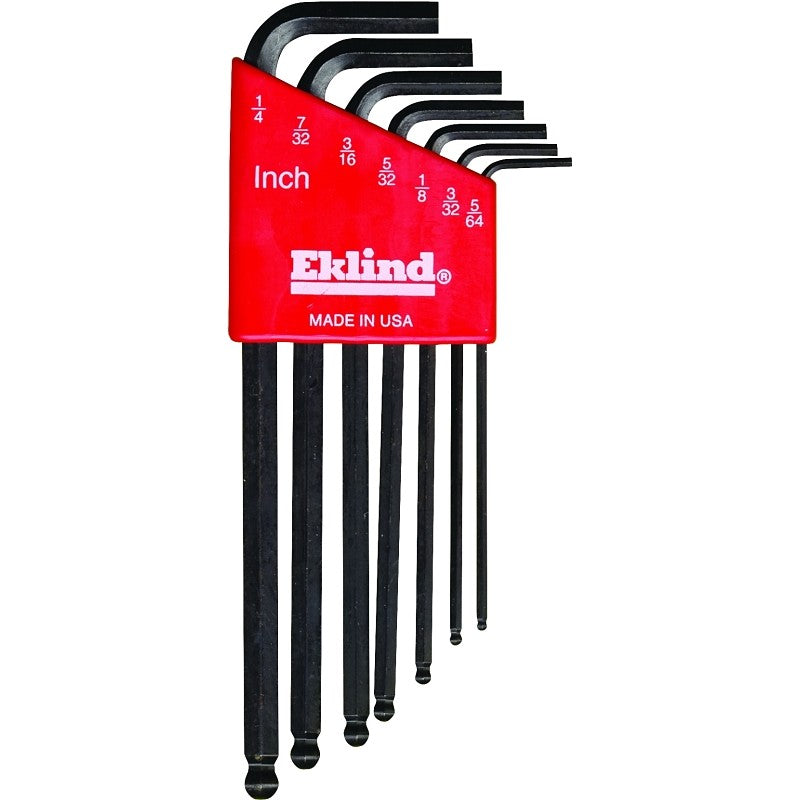 Eklind 13207 Hex Key Set, Includes: 5/64 to 1/4 in Keys, 7-Piece
