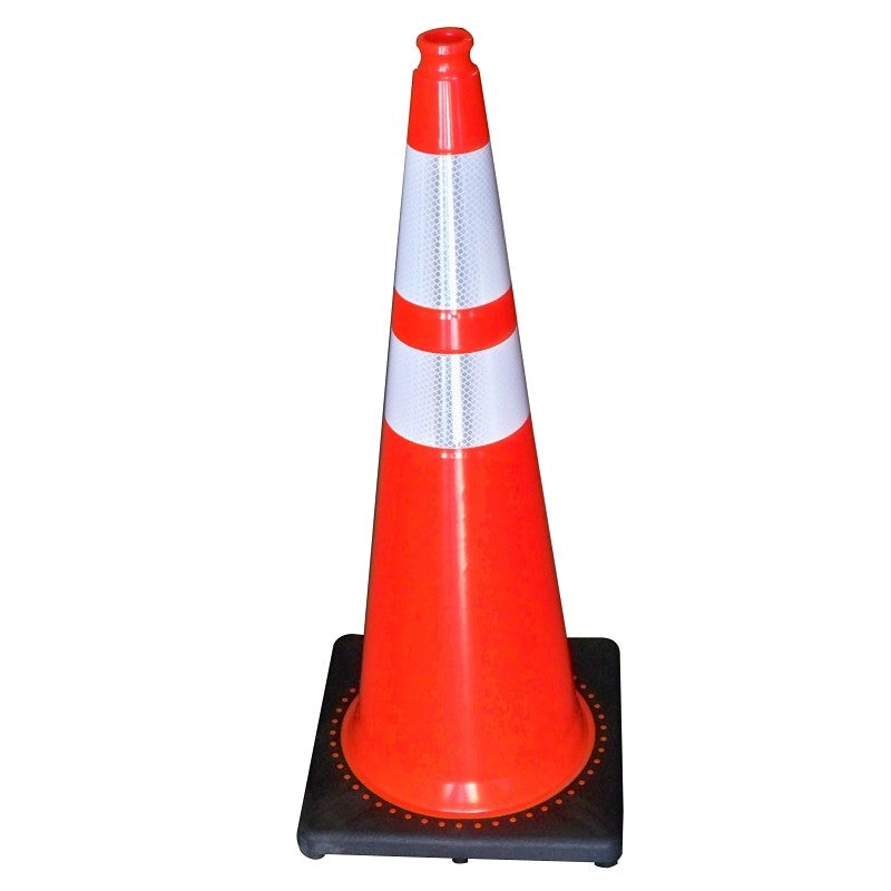 JBC Revolution RS Series RS70032CT3M64 Traffic Safety Cone, 28 in H Cone, PVC Cone, Fluorescent Orange Cone