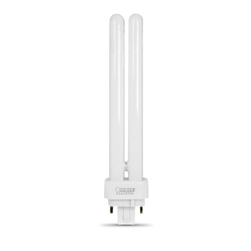Feit Electric PLD26E Fluorescent Bulb, 26 W, PL Lamp, G24Q-3 Lamp Base, 1600 Lumens, 2700 K Color Temp, Soft White Light