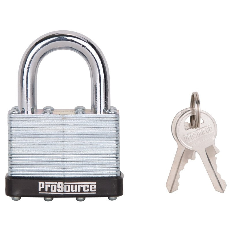 ProSource HD00038-3L Padlock, Standard Shackle, 11/32 in Dia Shackle, 1-1/2 in H Shackle, Steel Shackle, Steel Body