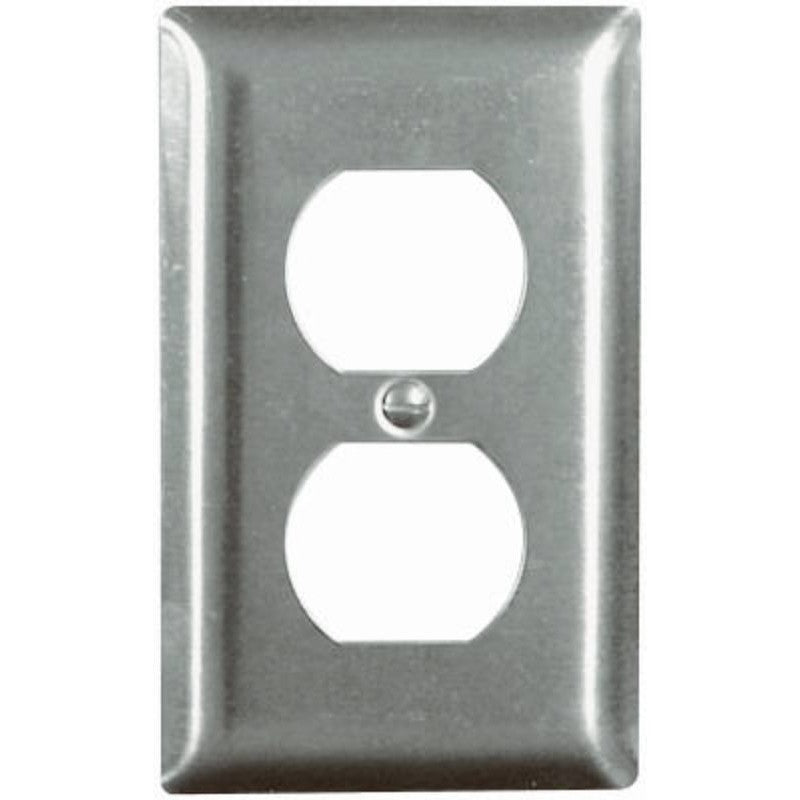 Legrand SS8CC50 Wallplate, Duplex Receptacle, 1-Gang, 302 Stainless Steel, Smooth