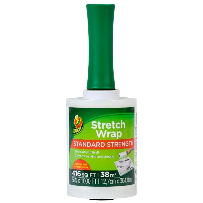Duck 285848 Stretch Wrap, 1000 ft L, 5 in W, Plastic, Clear