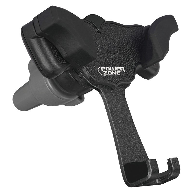 PowerZone KL-038C Car Cell Phone Holder, ABS + Aluminum Alloy, Black