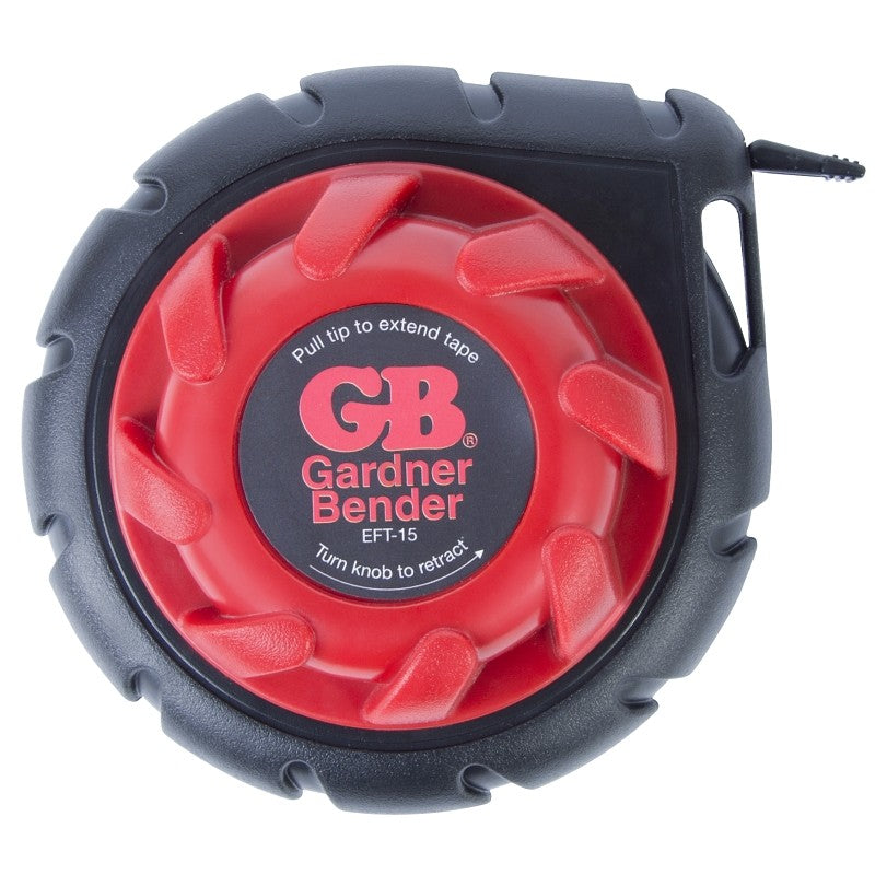 Gardner Bender Mini Cable Snake EFT-15 Fish Tape, 0.025 in Tape, 15 ft L Tape, Steel Tape, Red Case