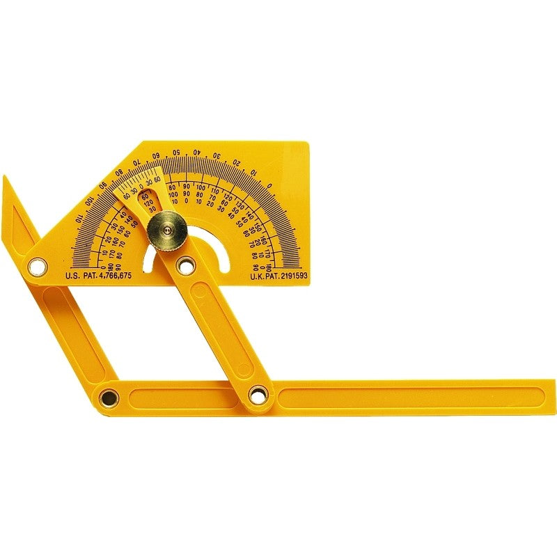 General 29 Angle Protractor with Locknut, 0 to 165 deg, Plastic