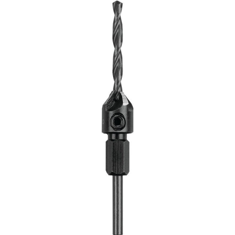 DEWALT DW2712 Drill Bit, 3/16 in Dia, 3-3/4 in OAL, Countersink, Spiral Flute, 4-Flute, 1/8 in Dia Shank